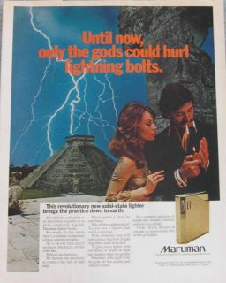 1970 MARUMAN BUTANE ELECTRIC CIGARETTE LIGHTER AD