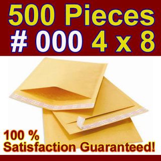 500 #000 4x8 Kraft Bubble Mailer / Padded Envelopes   Wholesale   Free 