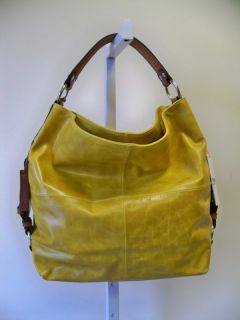 Tano Boogie Bucket Leather Handbag NWT Marigold