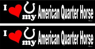 love my American Quarter Horse trailer bumper stickers LARGE 3.0 