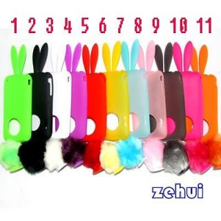 1PCx Colorful Cute Rabbit Soft Silicon Bumper Cover Case For iPhone 3g 