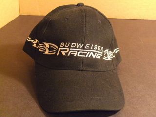 New Budweiser Racing Bud King Beer Black Hat Baseball Ball Cap Style 