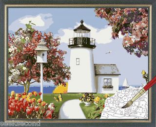 Unstretched Paint by Number kit 50x40cm (20x16) Lighthouse PH7016U