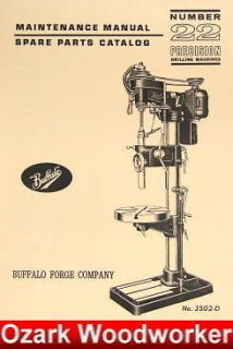 BUFFALO No. 22 Drill Press Operator & Parts Manual 0106