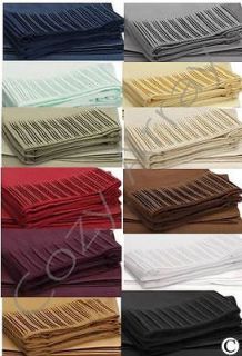   DEEP POCKET 4 PIECE BED SHEET SET   PLEATED   12 COLORS IN ALL SIZES