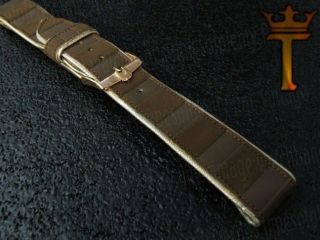   1960s Corfam 11/16 Bulova Accutron Vintage Watch Band & Signed Buckle