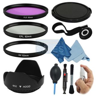   Hood + UV CPL FLD Filter Kit + Cap for Nikon D3100 D5100 w/ 18 55mm