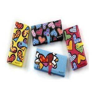 ROMERO BRITTO LARGE HEART WALLETS ALL (4) STYLES   NWT