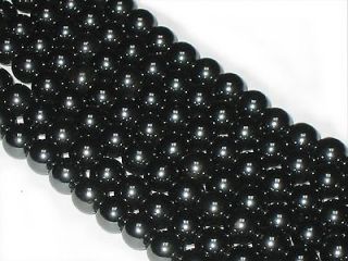 100 PC Black Magnetic Hematite Beads Ball/Round 8mm Lot