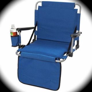   of 2 Bleacher / Stadium Folding Back Support Seat Cushions w/ Arm Rest