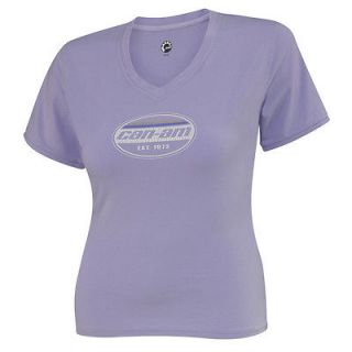 Can Am ATV Ladies Authentic T Shirt Lilac SZ Large Renegade/Commander 