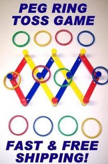 PEG CANE RING TOSS CHILDS CARNIVAL PARTY SKILL GAME 3 RINGS SCHOOL 