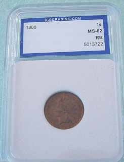1888 INDIAN HEAD 1 ONE CENT PENNY SMALL CENT COIN GREAT SKU 527