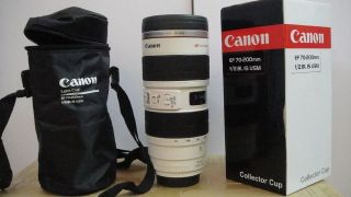 Canon EF 70 200 mm f/2.8 USM Lens 11 Thermos Coffee Cup Stainless 