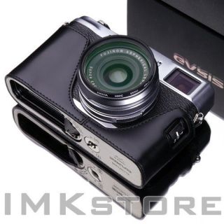   Black Genuine leather half case for Fuji Fujifilm X100 camera