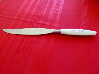   STAINLESS SHEFFIELD ENGLAND 13 CARVING KNIFE CERAMIC HANDLE ROSES