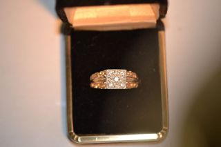 Mens solid 14k yellow gold diamond ring over 1 carat size 10 SI2