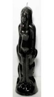 FEMALE FIGURE CANDLE BLACK 9 Spell Altar wicca