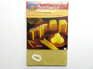   Sheets of Bees Wax Candles Beeswax & Wick 26x40cm 100% Natural Wax