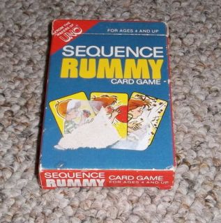 SEQUENCE RUMMY Family Card Game IGI 1983 COMPLETE