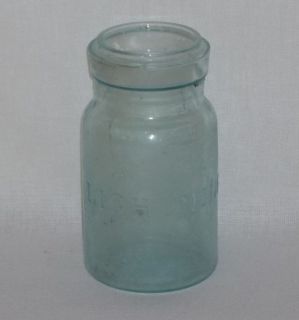 Vintage Aqua LIGHTNING Canning Jar   Putnam 452
