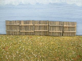 SCRATCH BUILT HAND CRAFTED HO SCALE WOODEN FENCE PANELS