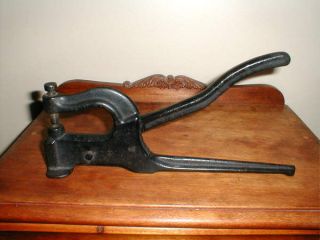 Antique Cast Iron Leather Press/Riveter Marked Patented Dec 14 1897