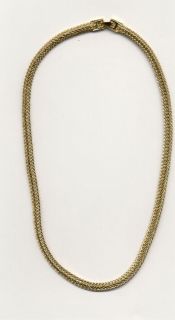   INCH 14 KT GOLD EP 5MM FOXTAIL WHEAT DESIGNER CHAIN NECKLACE W/ DIME