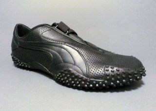   mens Mostro Perforated Leather shoes   Black   351413 02   New in Box