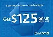 CHASE $125 BONUS OPEN A CHASE TOTAL CHECKING ACCOUNT EXP.DATE 1/07/13