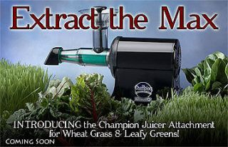 WHEAT GRASS LEAFY GREENS ATTACHMENT FOR CHAMPION JUICER