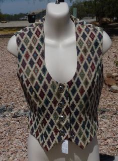 Hobby Horse Southwest Aztec Tapestry Show Vest Small