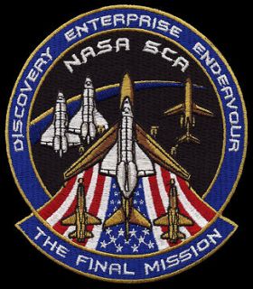 The Final Mission   NASA SCA Patch Space Shuttle Discover Enterprise 