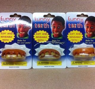 PACK FUNNY FAKE BUBBA GROSS YELLOW TEETH TOOTH GOOFY BILLY BOB 