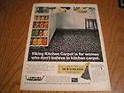 1968 Viking Carpet Large Ad Shelf of Canning Jars Fruit Mushrooms
