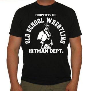 BRET HART HITMAN T SHIRT OLD SCHOOL WWF WRESTLING JW3
