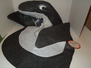 NEW POTTERY BARN KIDS SHARK COSTUME SIZE 4 6 WITH MATCHING TREAT BAG