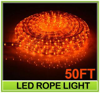 50Ft LED Rope Light Home & Garden Lighting Christmas 110v2 Wire 