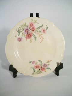 Vintage Homer Laughlin Virginia Rose Bread Plate Cream Floral 1940s