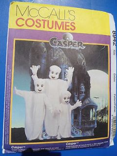 McCalls 8942 Childs Costume Pattern Casper the Friendly Ghost UNCUT 