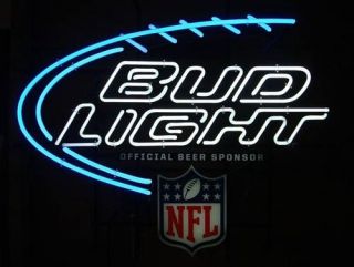 Bud Light NFL Neon Beer Sign MINT 100% Authentic Nice Neon