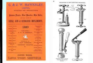 JW Hawksley Ltd. 1889 Ammunition Reloading Supplies