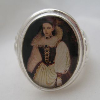 Countess Elizabeth Bathory Sterling Silver ring (Sizes 5 10 w/ half 