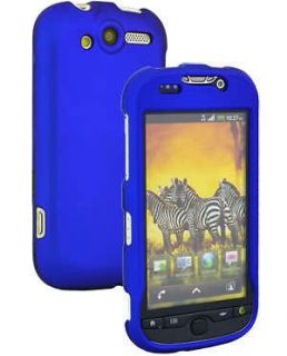 Blue Rubber Hard Cover Case T Mobile HTC myTouch 4G