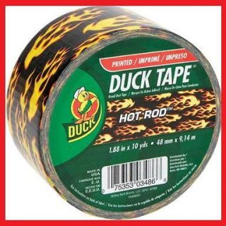   Duct Duck Tape 1.88 x 10 Yd Flames Hot Rod Color 1379346 Crafting