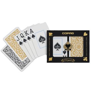 Copag 1546 Poker Black/Gold Jumbo Index Plastic Playing Cards