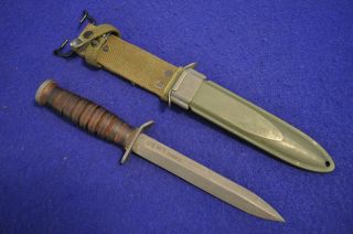   WWII US CIRCA 1943 M3 IMPERIAL MFG. BLADE MARKED TRENCH FIGHTING KNIFE
