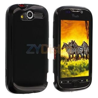 Black TPU High Gloss Rubber Skin Case Cover for HTC Mytouch 4G Phone
