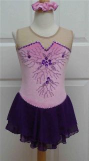 KIM Competition Ice Skating Dress Dance Child Size 6   7