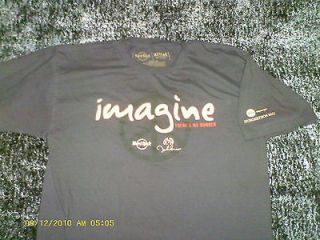   HUNGERTHON 2011 promo shirt M imagine beatles yoko ono plastic UK
